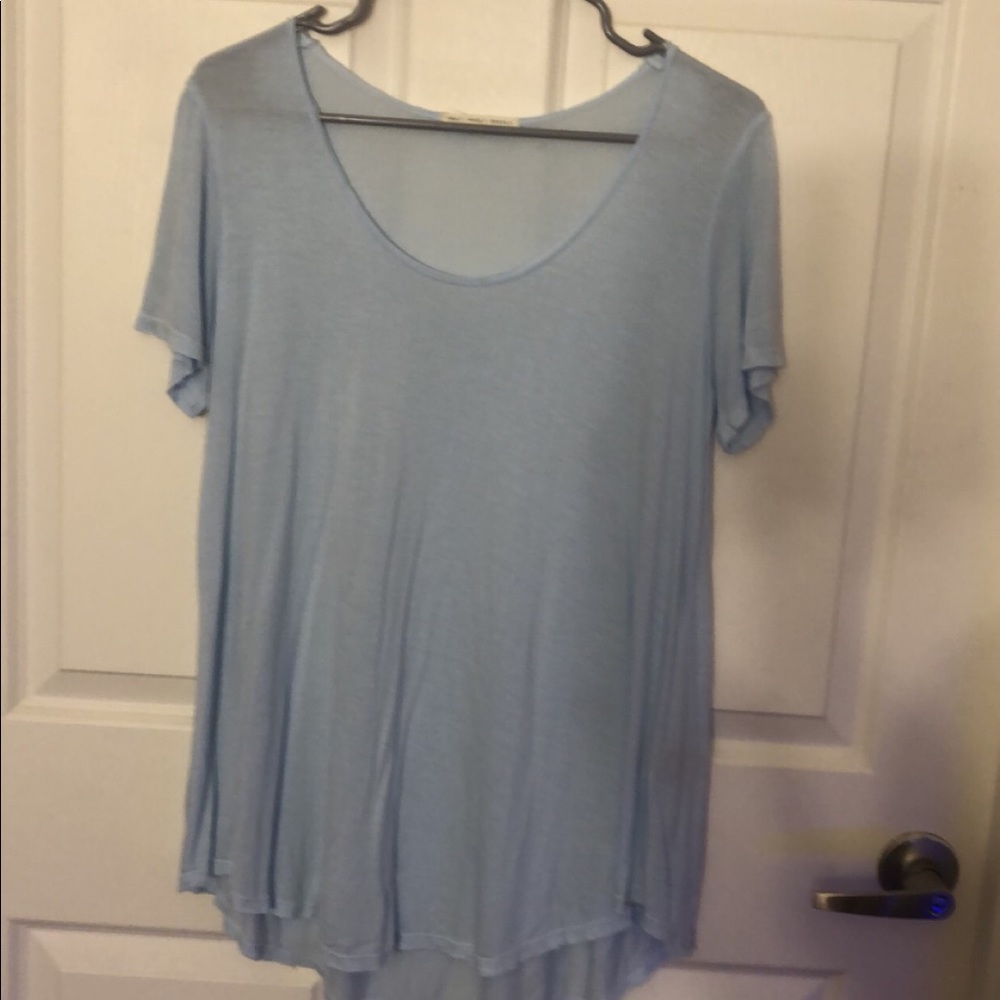 Light blue, long t-shirt